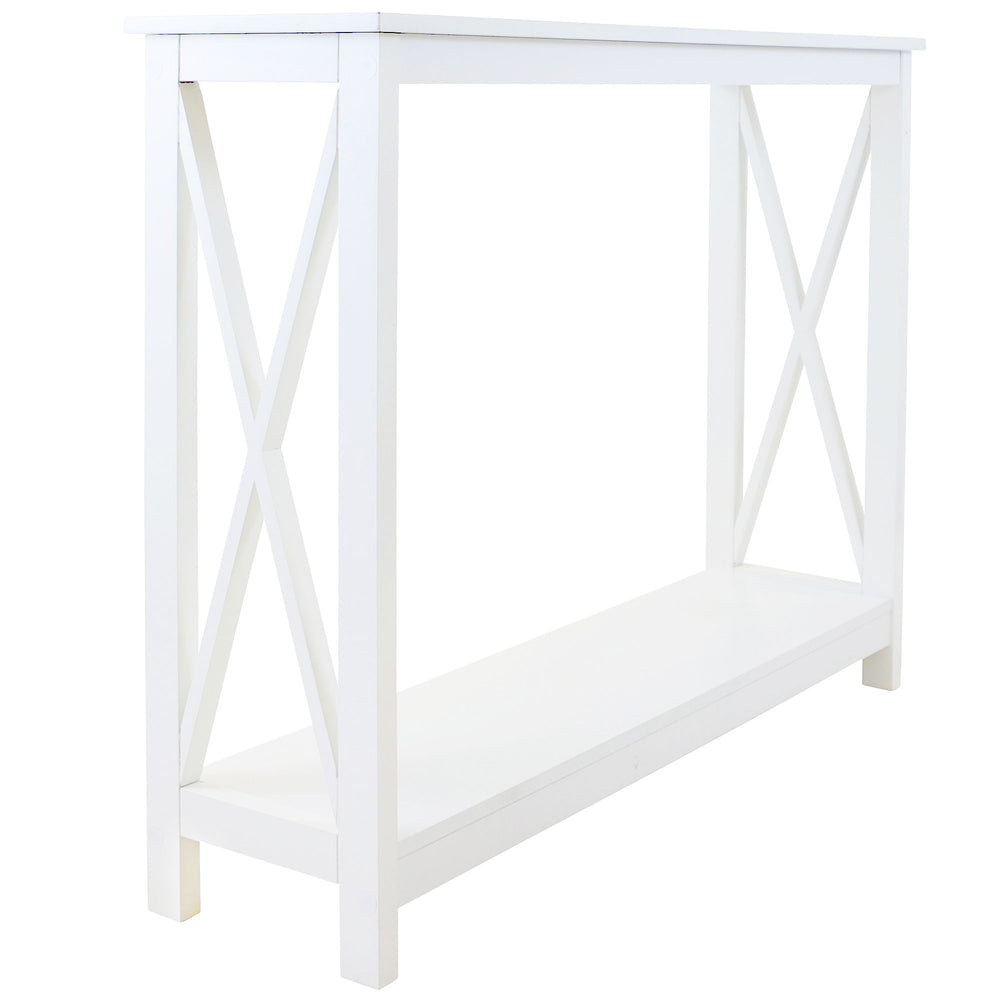 White Long Island Console Table 100cm