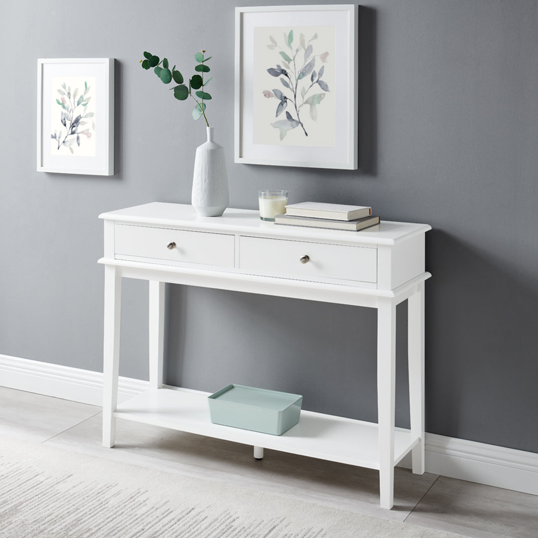 Hallway Console Table Elegant White