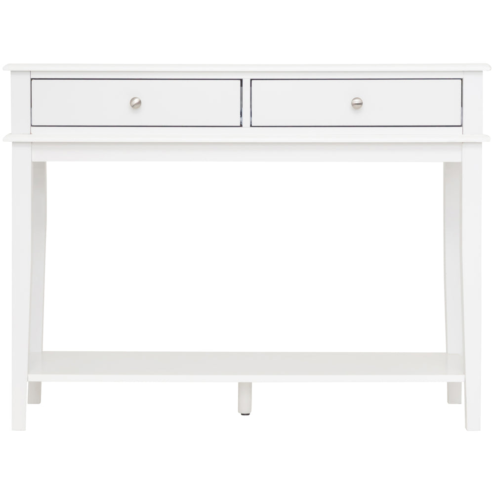 a close up shot of a Console Table Elegant White