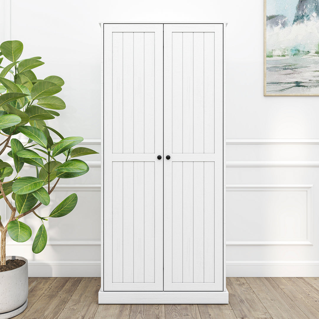 Hamptons 2 Door Multipurpose Broom Cuboard - 80cm