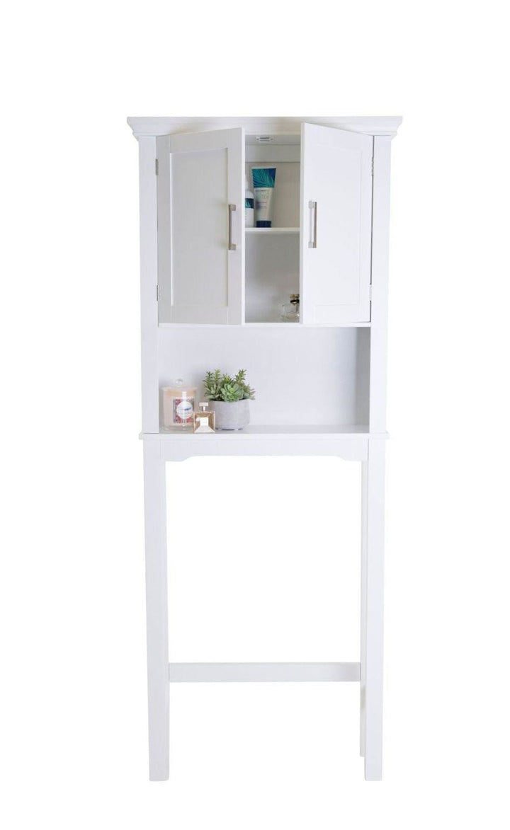 Classic Style Over The Toilet Rack Spacesaver 2 Door Storage