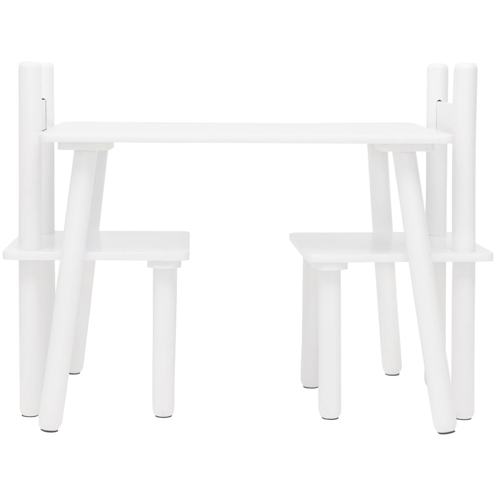Kids Classic Activity Play 3pc Table and Chair Set White -