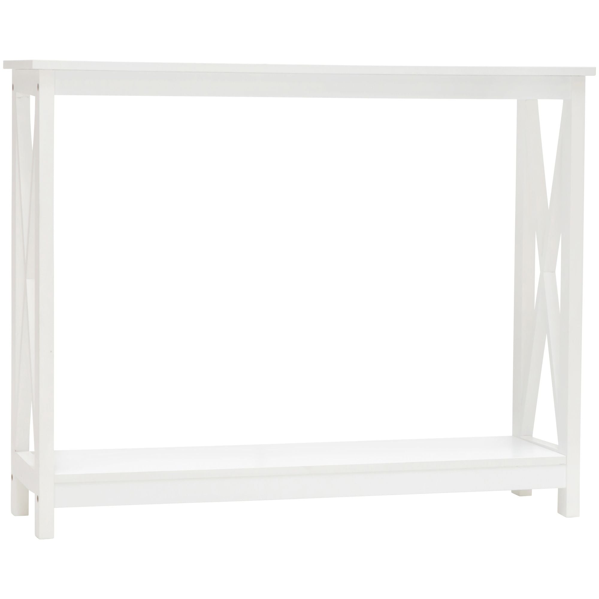 White Long Island Console Table 100cm