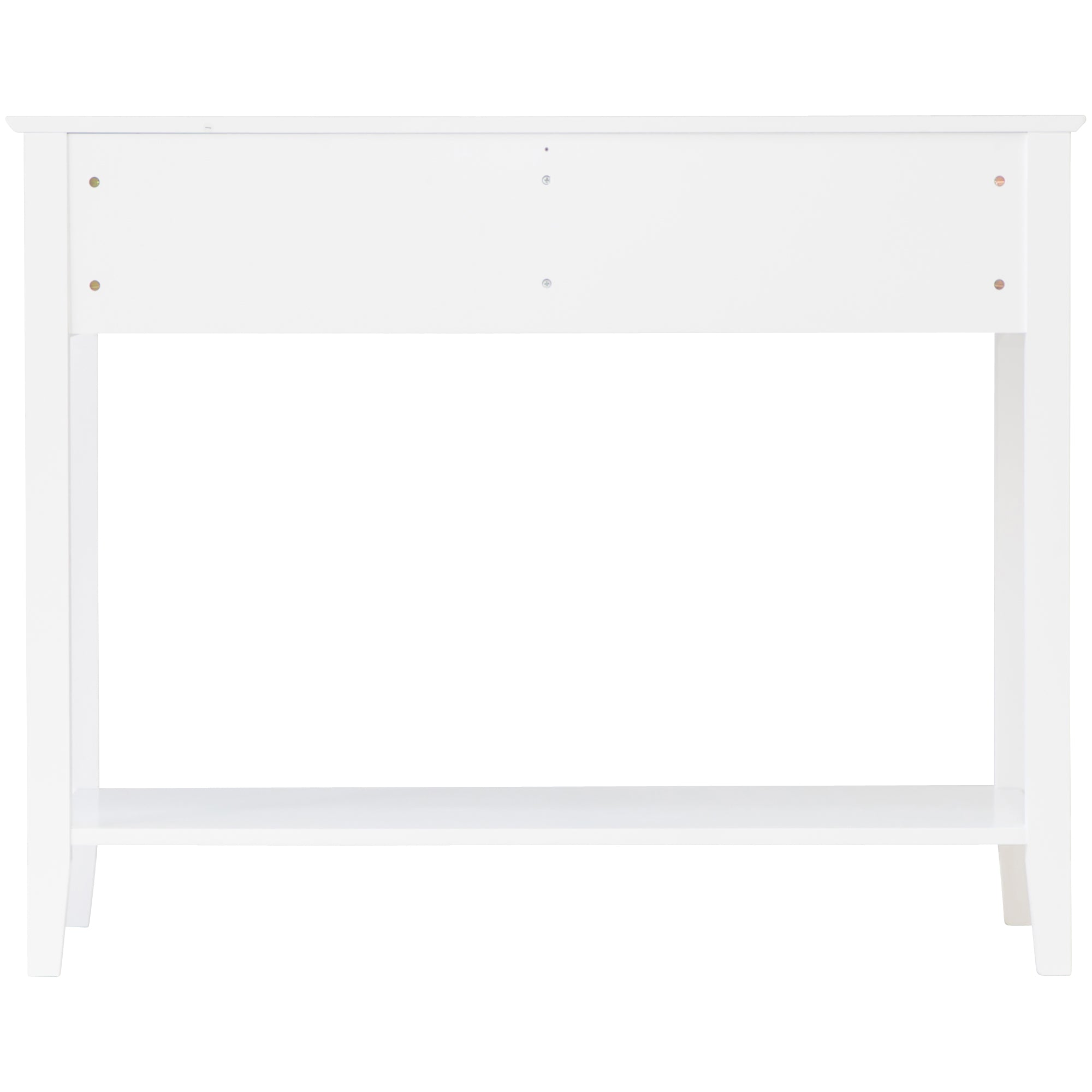 Zara Fluted 2 drawer console table - White