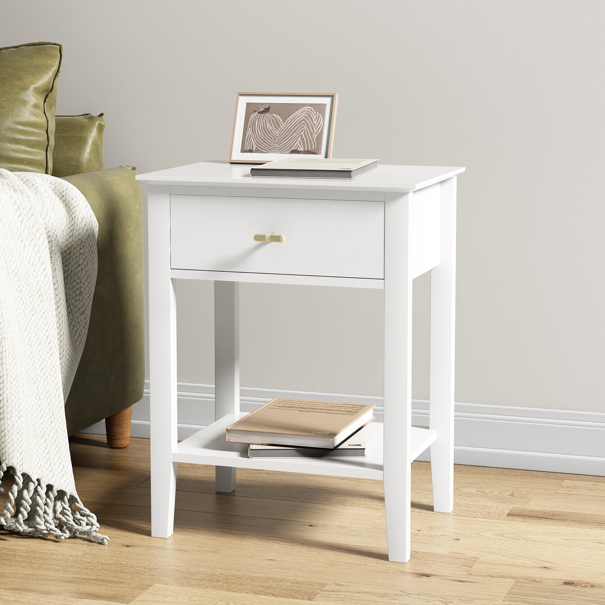 Harper Side Table: Stylish Storage for Beside Your Bed or Sofa