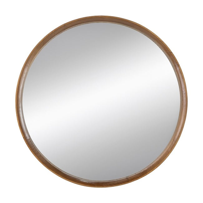 Yarrabah Round Wall Mirror - 80cm Pine Frame