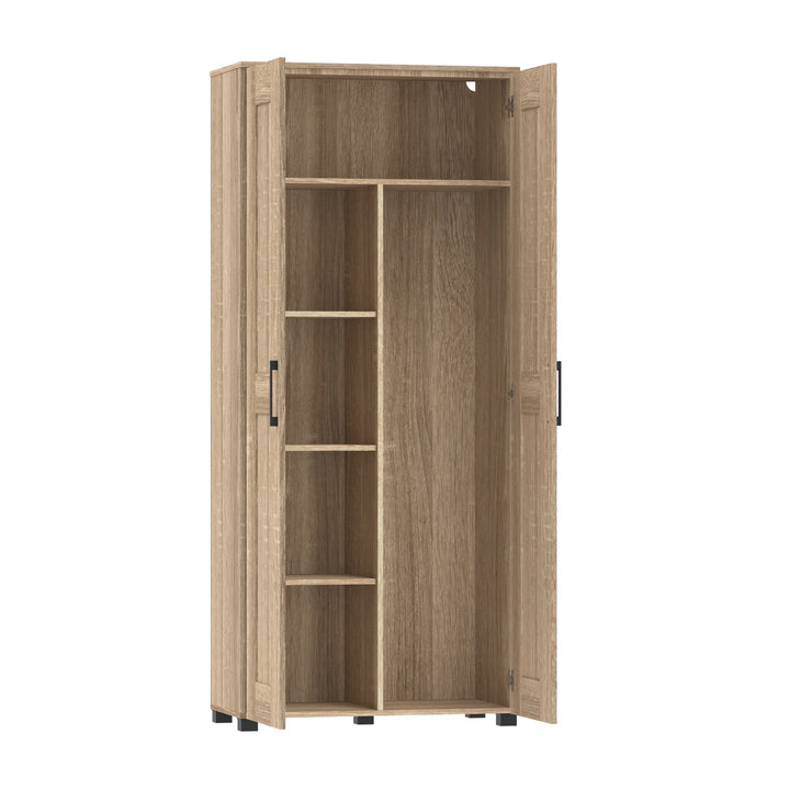 Montreal Broom Cupboard 2 Door - Light Sonoma Oak