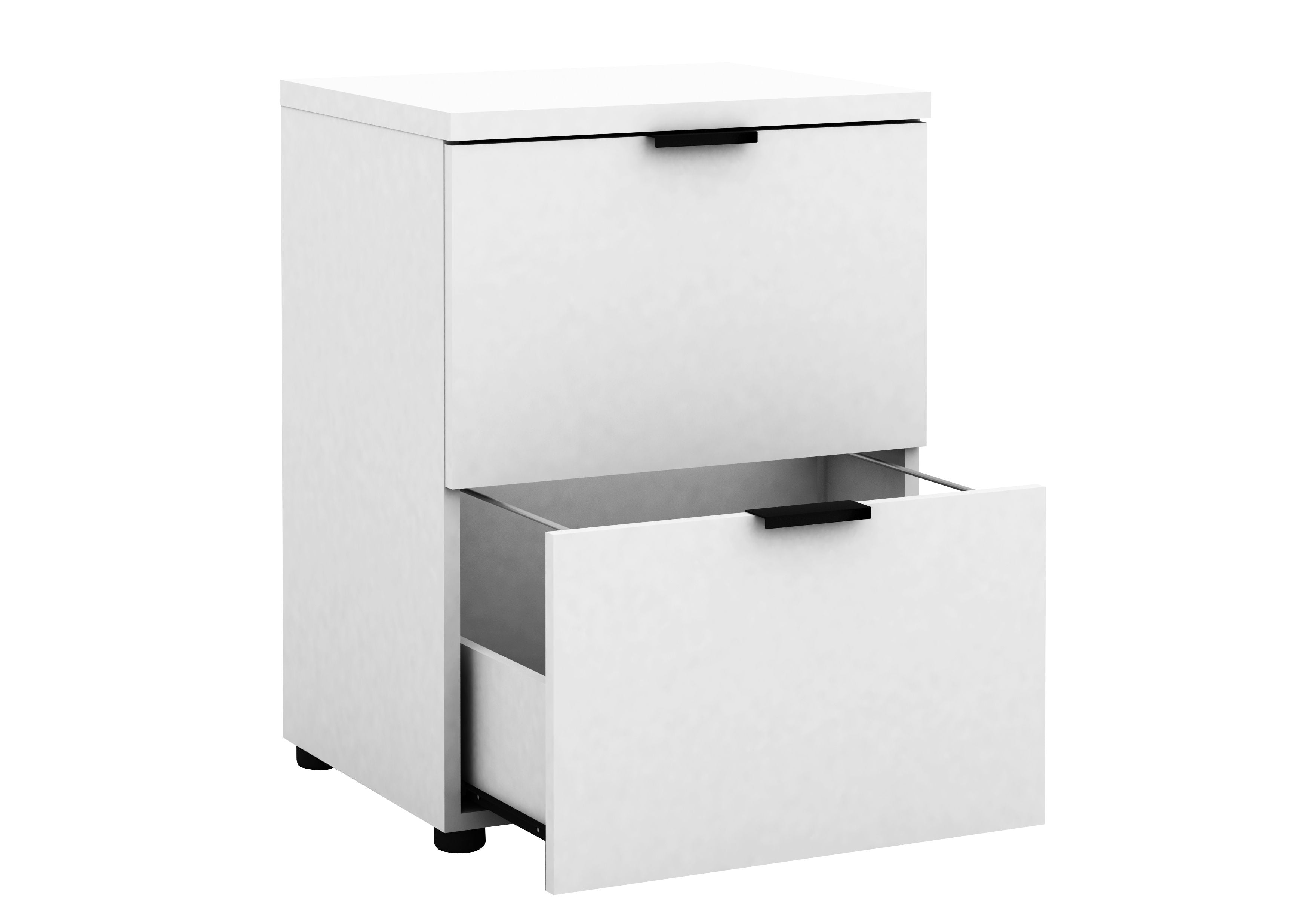 Rico 2 Drawer Filing Cabinet - Light Sonoma Oak and White