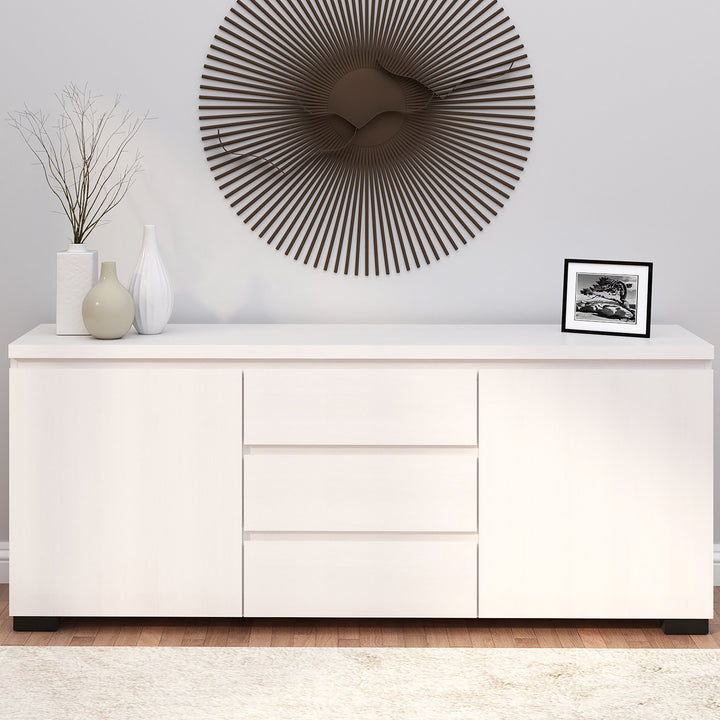 Elara 2 Door 3 Drawer Buffet - White
