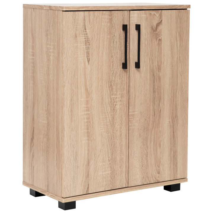 Close shot of a Light Sonoma Oak Multi-Purpose Cupboard 2 Door  Low Style 