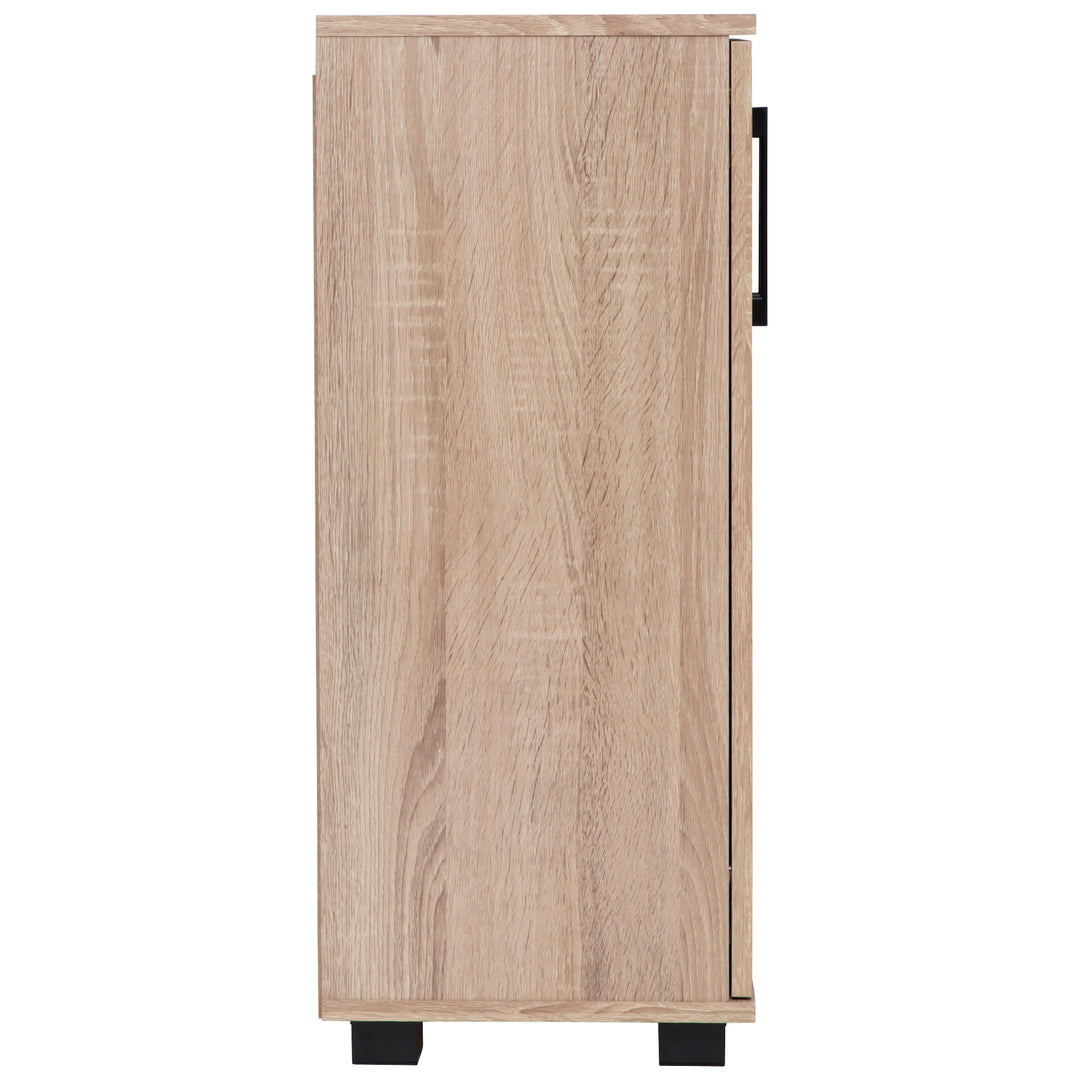 Side view of a Light Sonoma Oak Multi-Purpose Cupboard 2 Door  