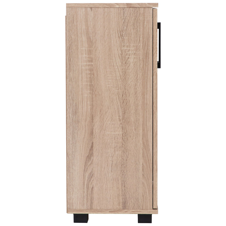 Side view of a Light Sonoma Oak Multi-Purpose Cupboard 2 Door  