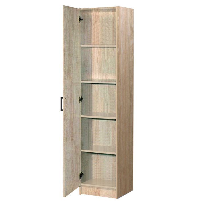 Open view of a Multi-Purpose Cupboard Single Door - Light Sonoma Oak