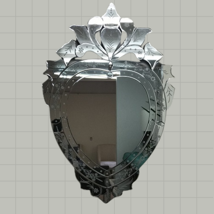 Heart Shaped Venetian Mirror Beautiful and Large