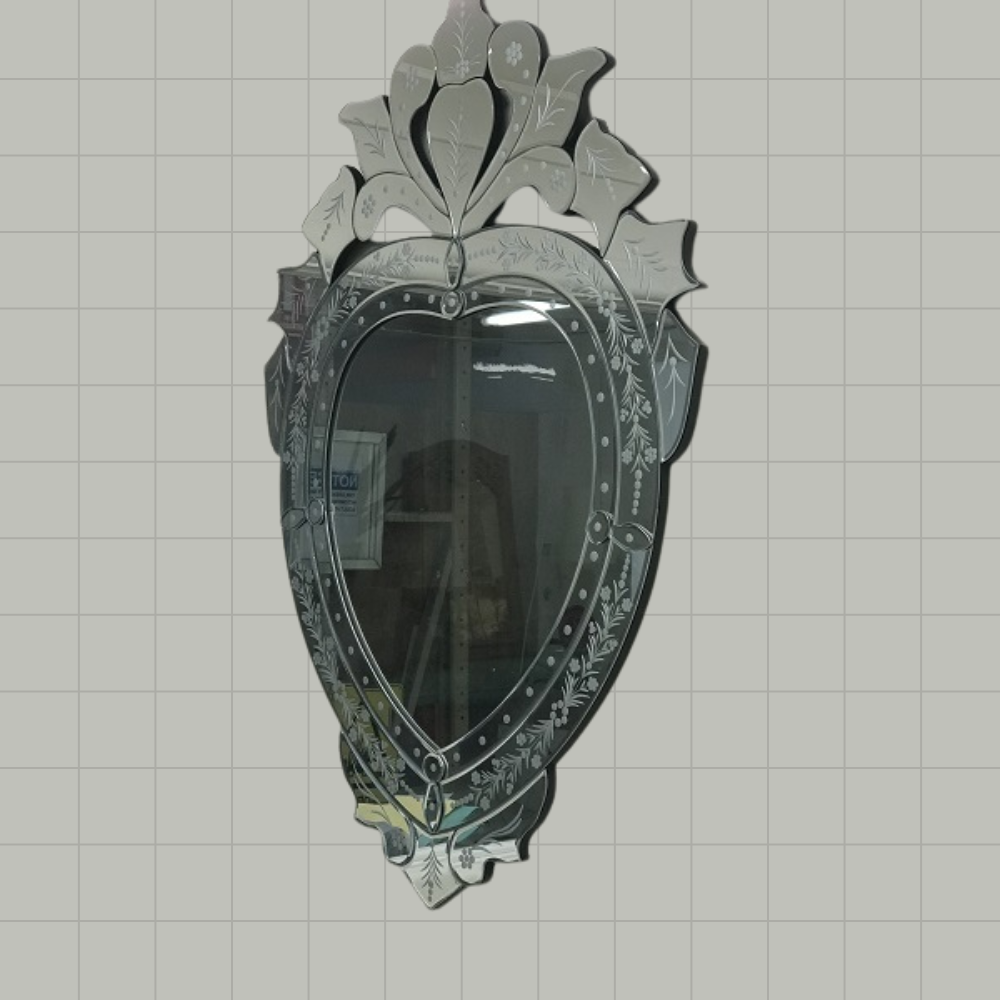 Heart Shaped Venetian Mirror Beautiful and Large