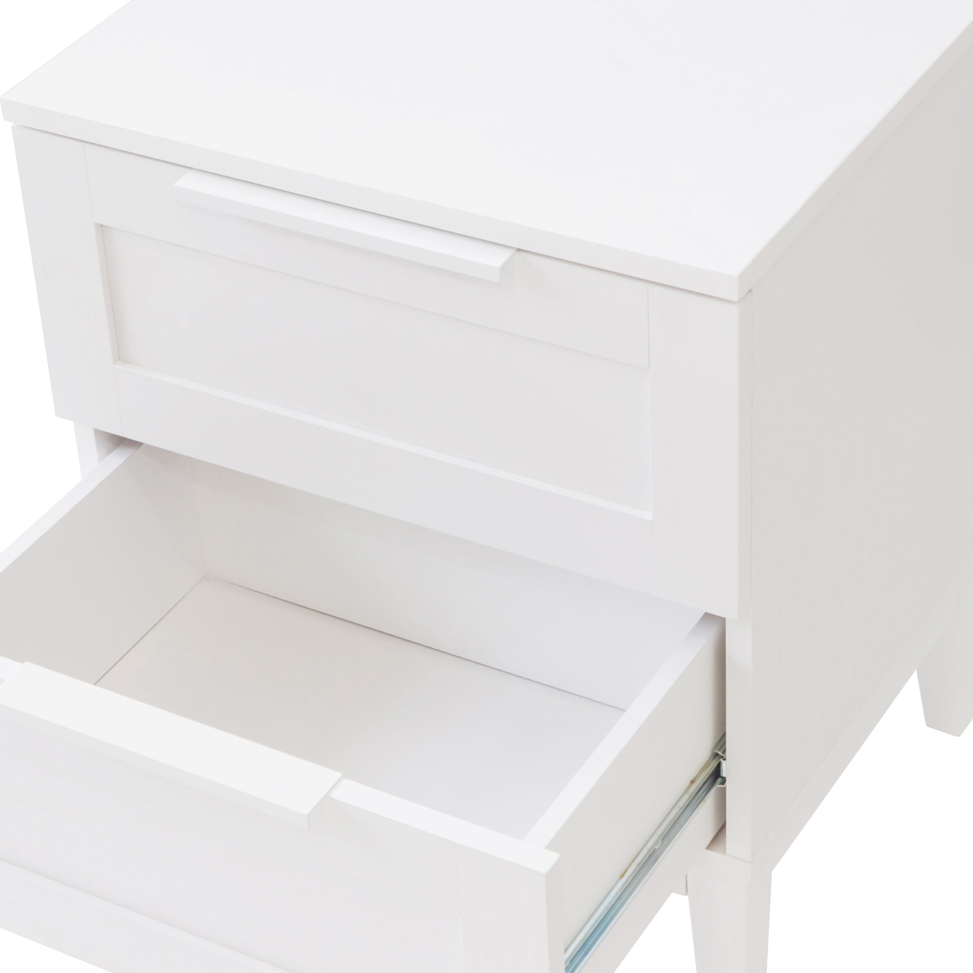Tenley 2 Drawer Bedside Table - White