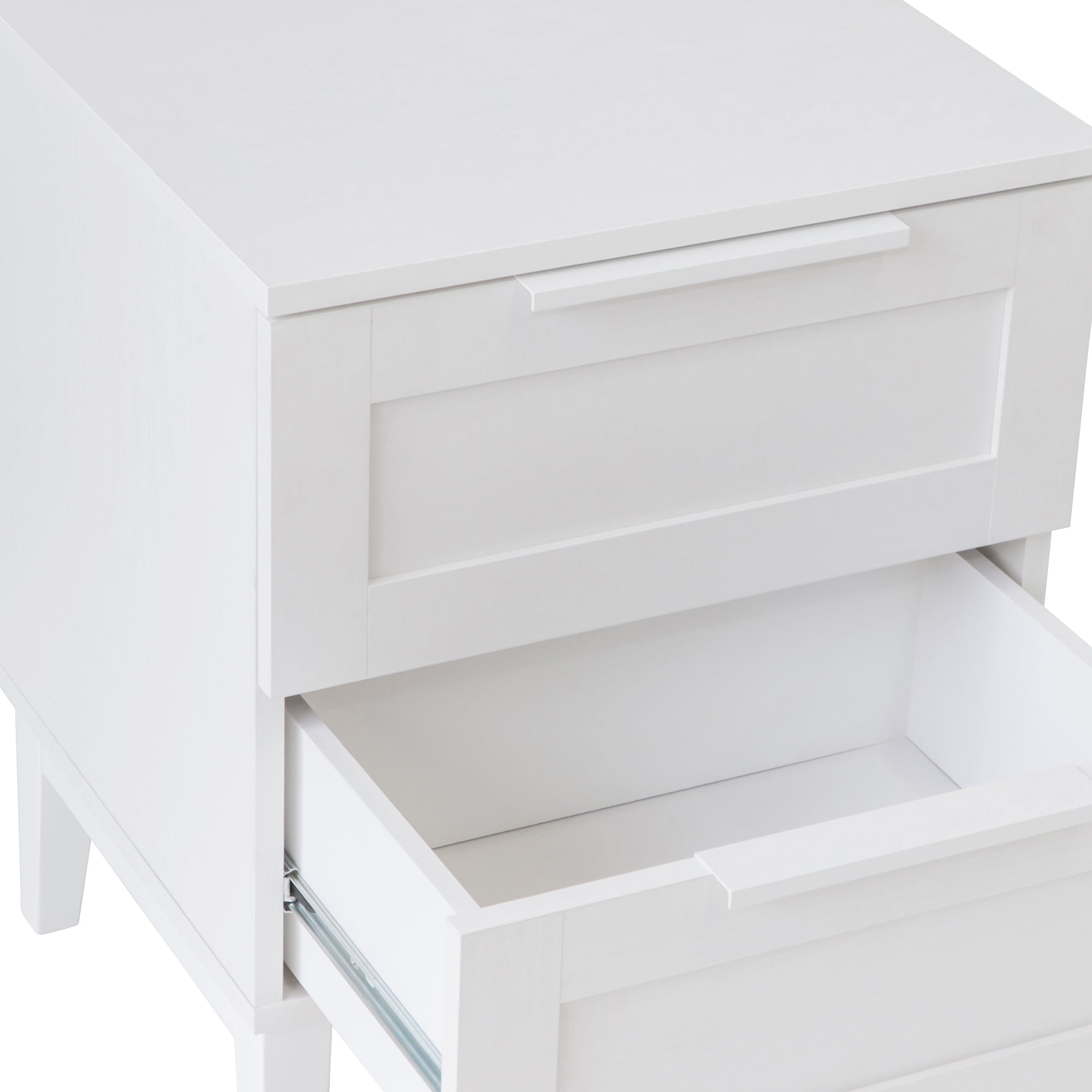 Tenley 2 Drawer Bedside Table - White