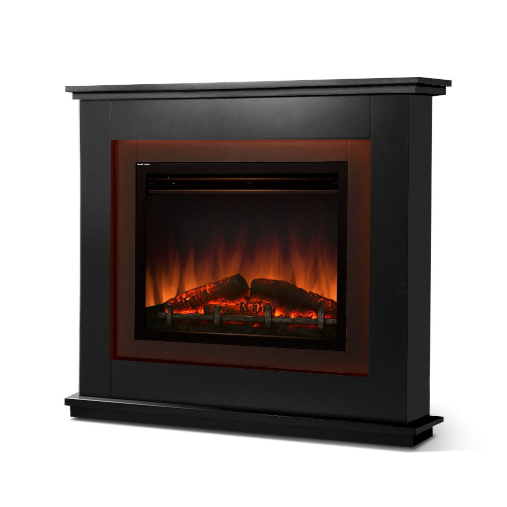 Electric Portable Heater 3D Flame Effect Black