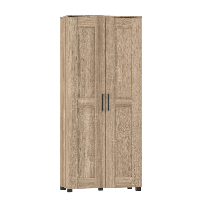 Montreal Broom Cupboard 2 Door - Light Sonoma Oak