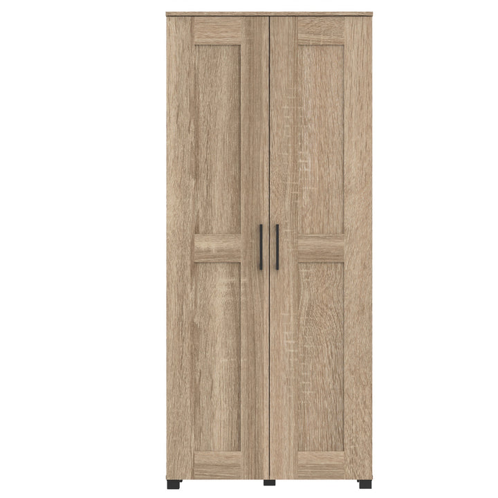 Montreal Broom Cupboard 2 Door - Light Sonoma Oak