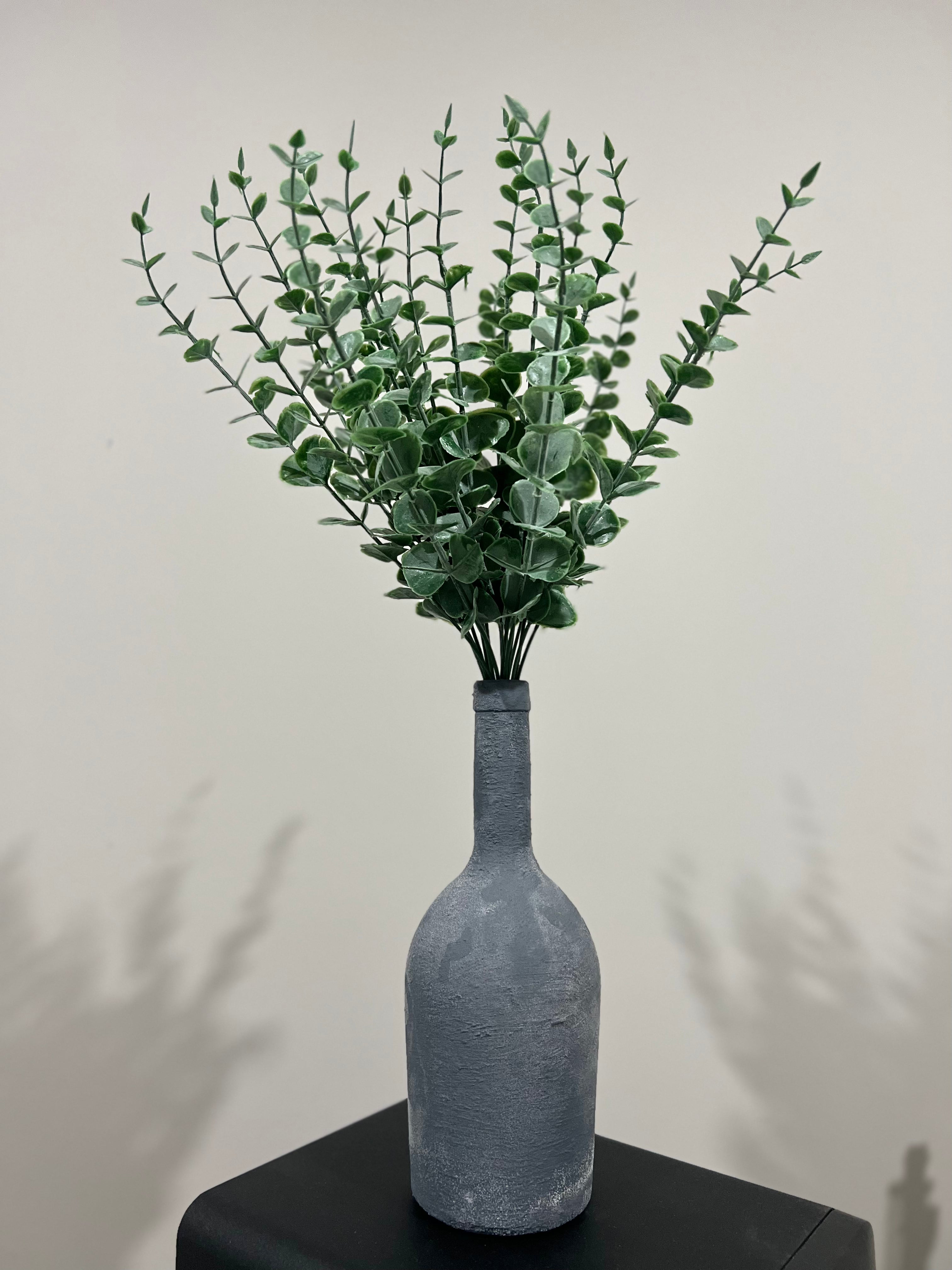 Artificial Flower Eucalyptus Bouquet Centerpiece 10 Piece - Green