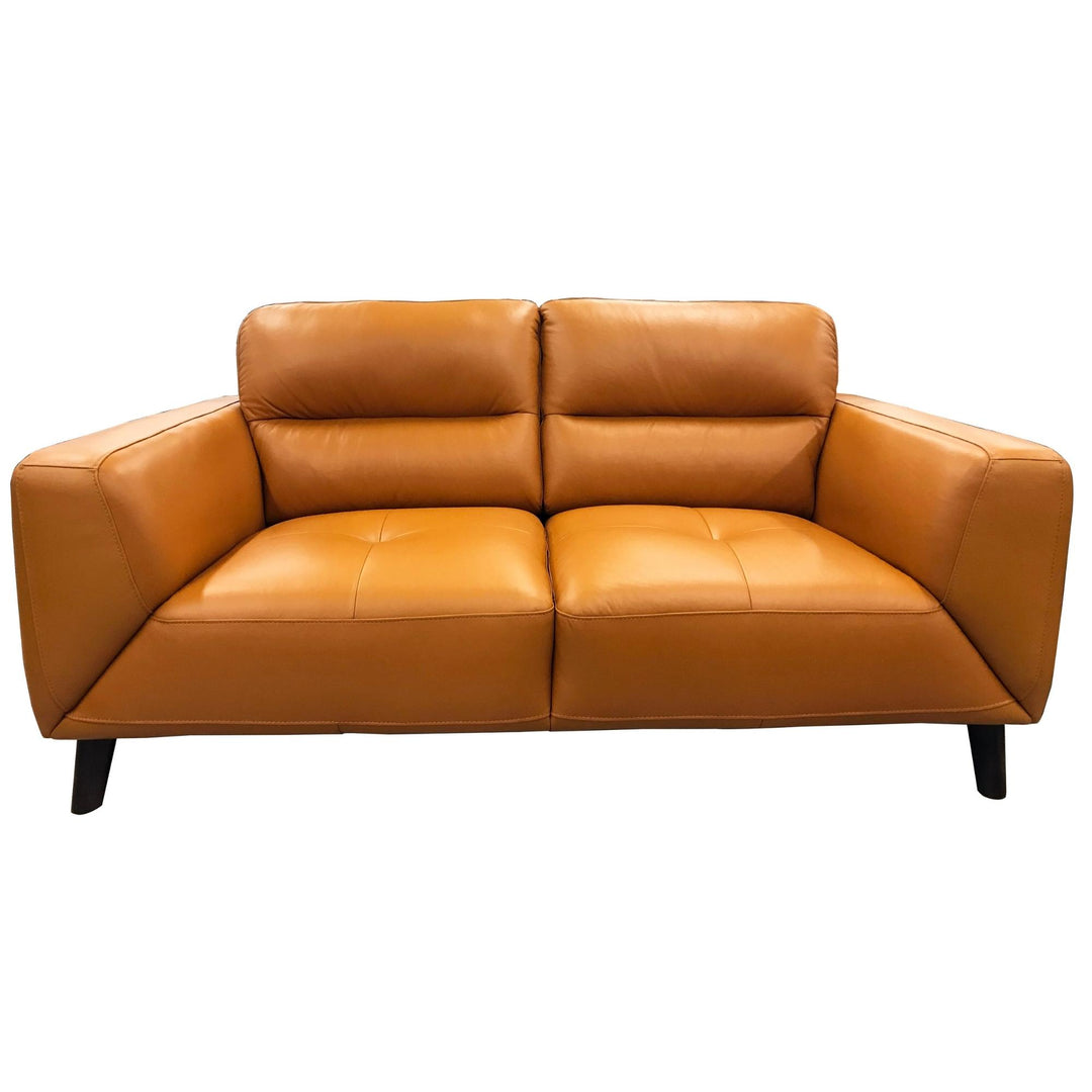 Downy Leather Sofa Set: Modern Comfort & Style (3+2 Seater, Tangerine)