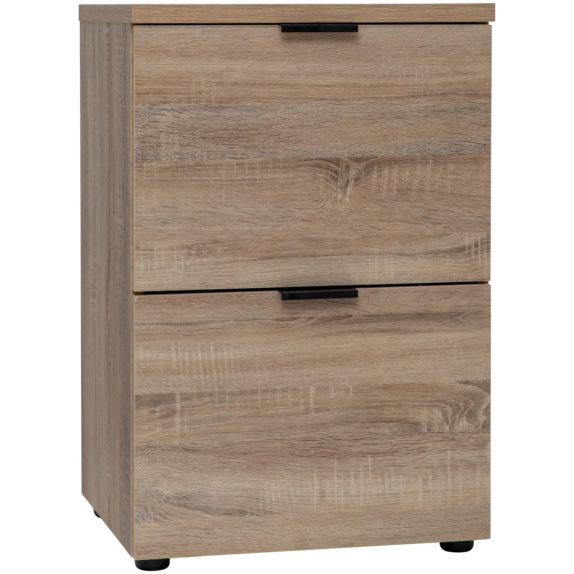 cross profile Rico 2 Drawer Filing Cabinet - Light Sonoma Oak