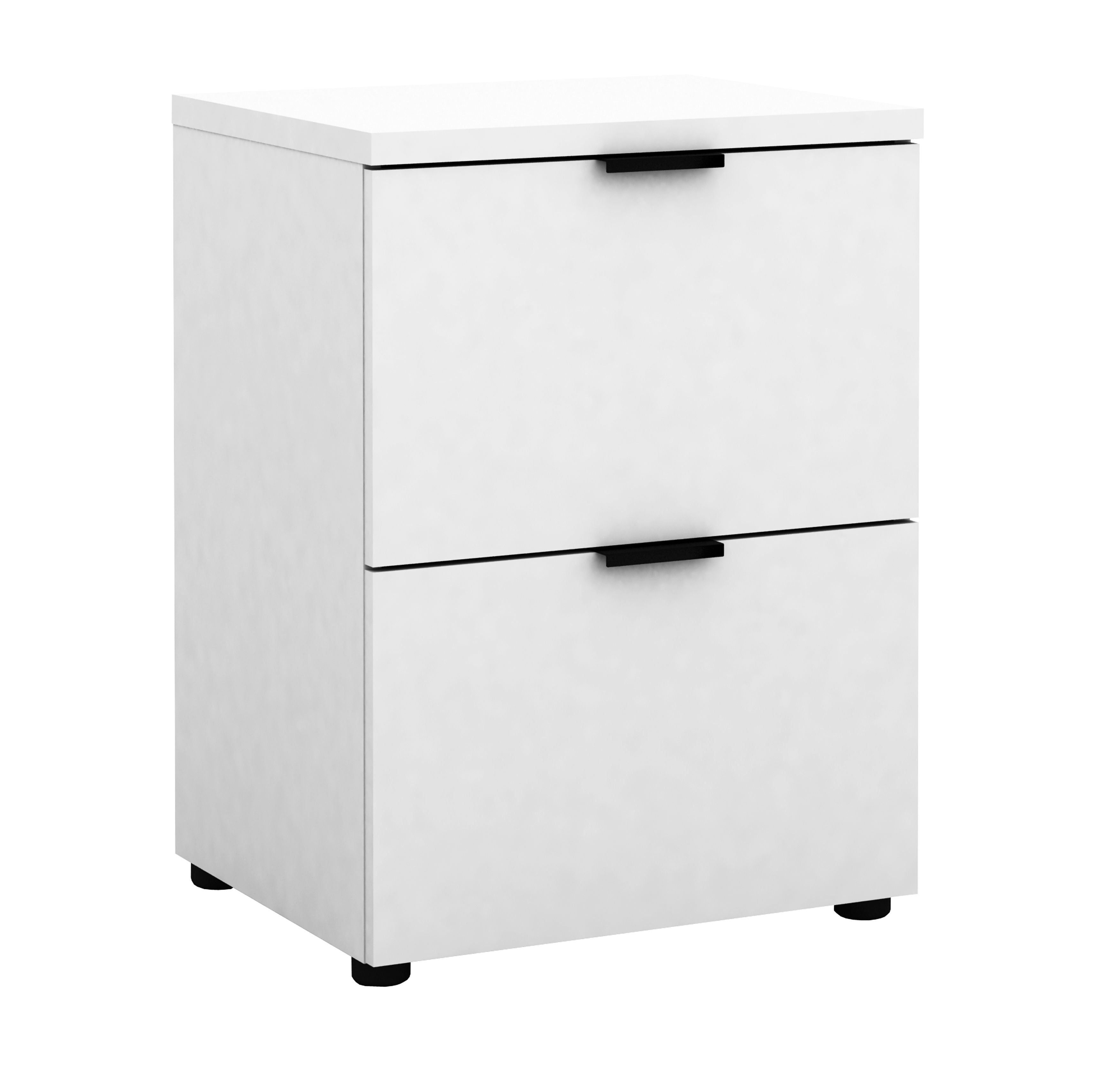Rico 2 Drawer Filing Cabinet - Light Sonoma Oak and White