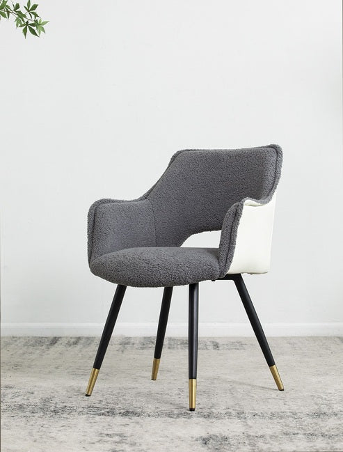 One chair on display with legs and top