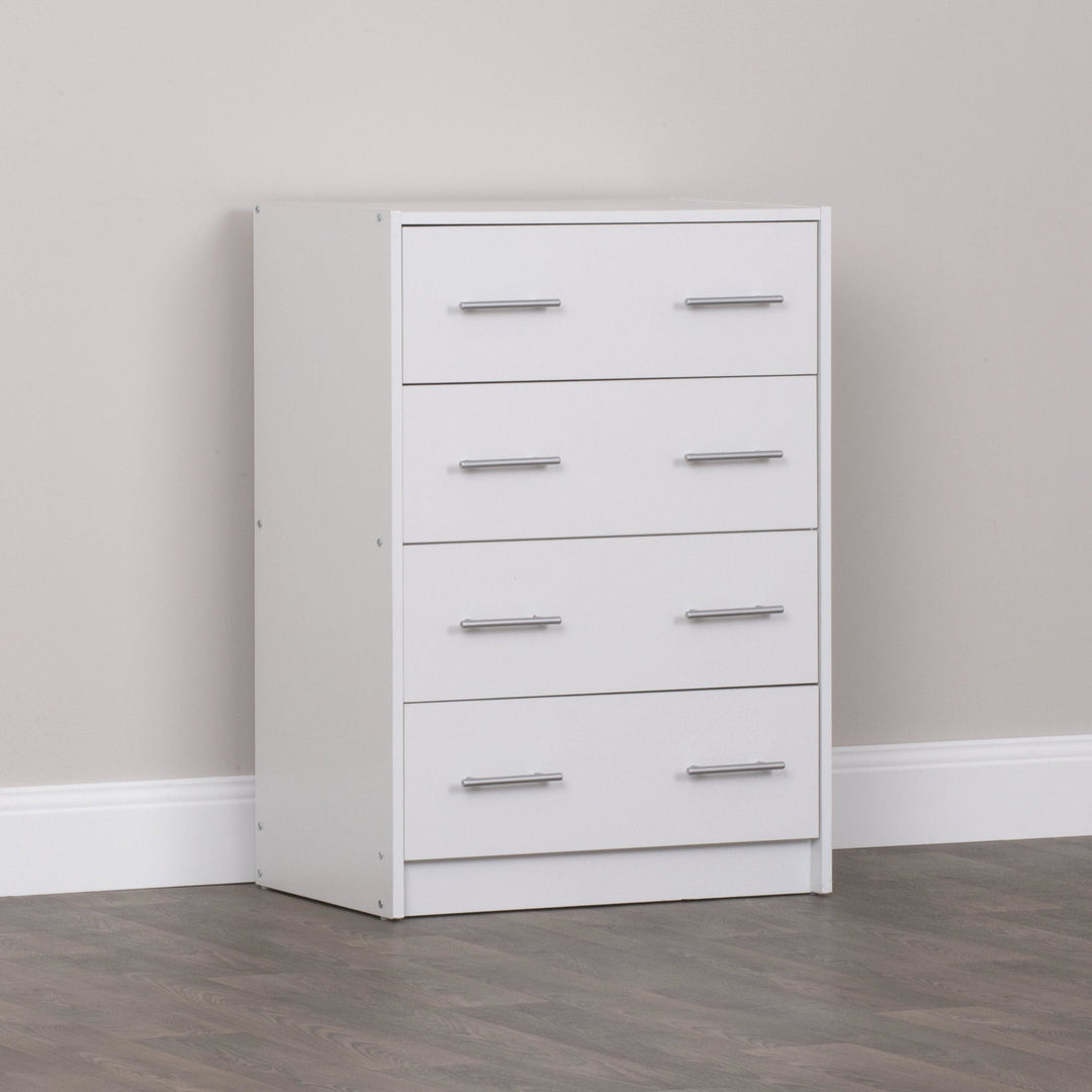 4 Drawers Chest Bedroom Storage White