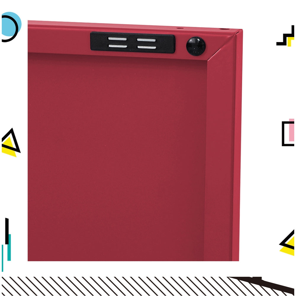 ArtissIn Buffet Sideboard Locker Metal Storage Cabinet - Pink