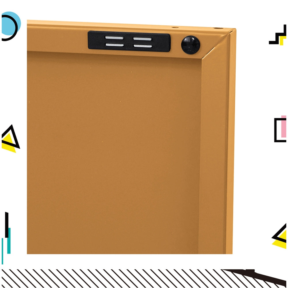 ArtissIn Buffet Sideboard Locker Metal Storage Cabinet - Yellow