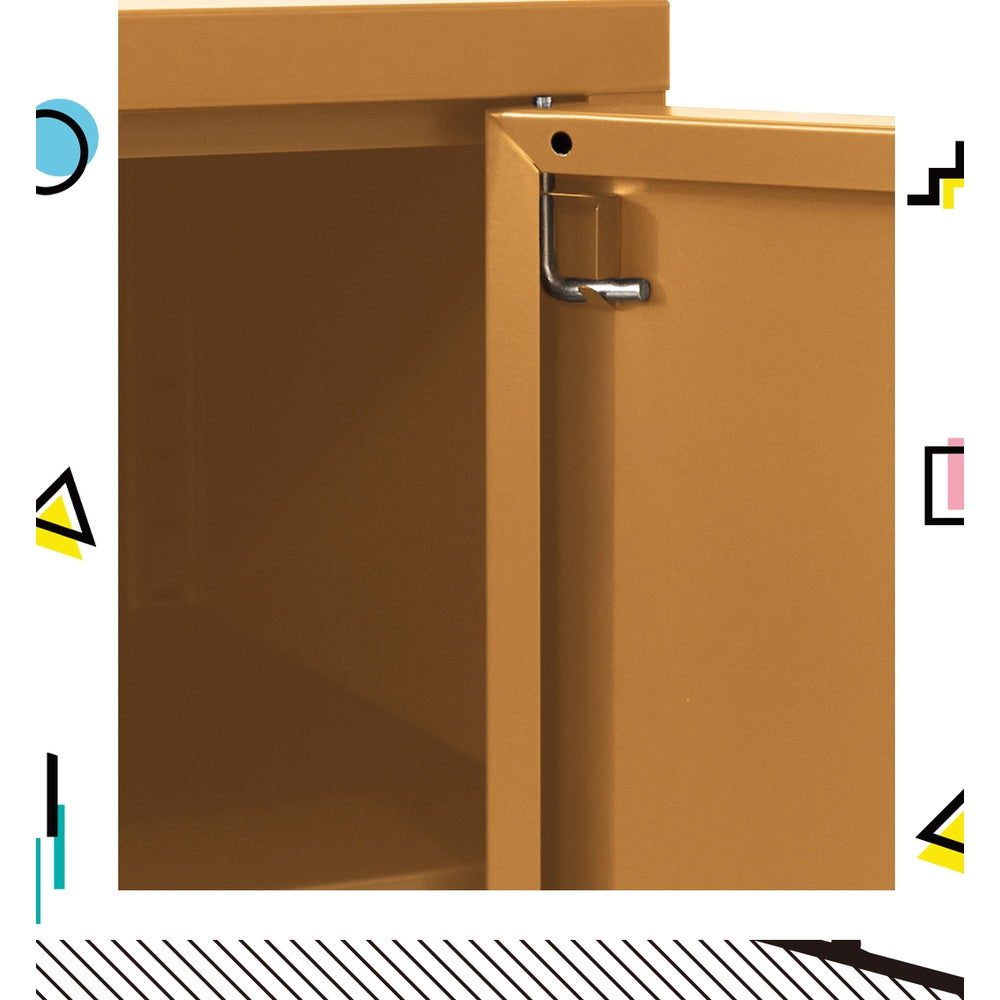ArtissIn Buffet Sideboard Locker Metal Storage Cabinet - Yellow