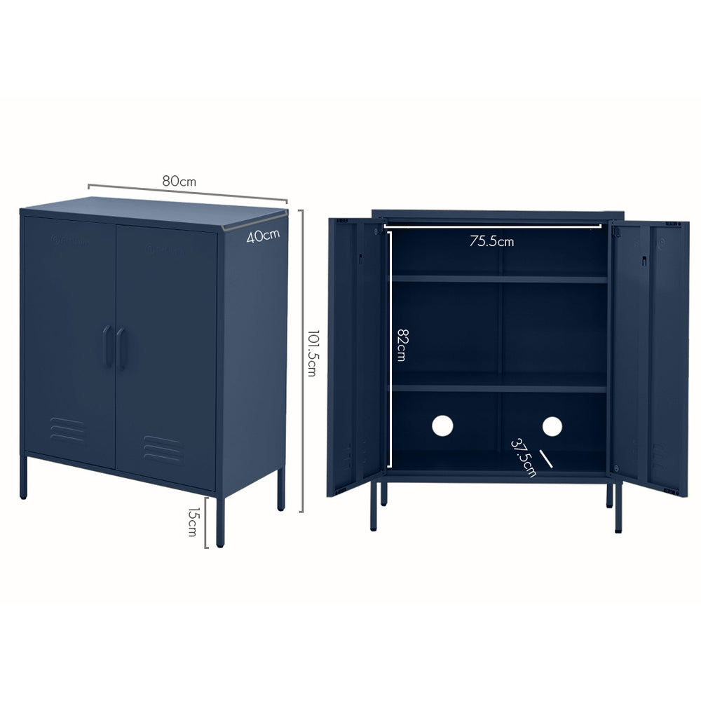 ArtissIn Sweetheart Blue Metal Storage Cabinet