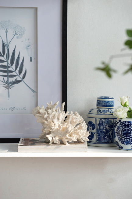 close up view of blue and white ceramic vase 