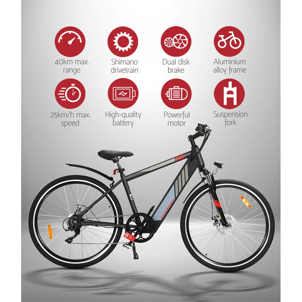 Phoenix 27" Electric Bike - Powerful eBike with Lithium Battery