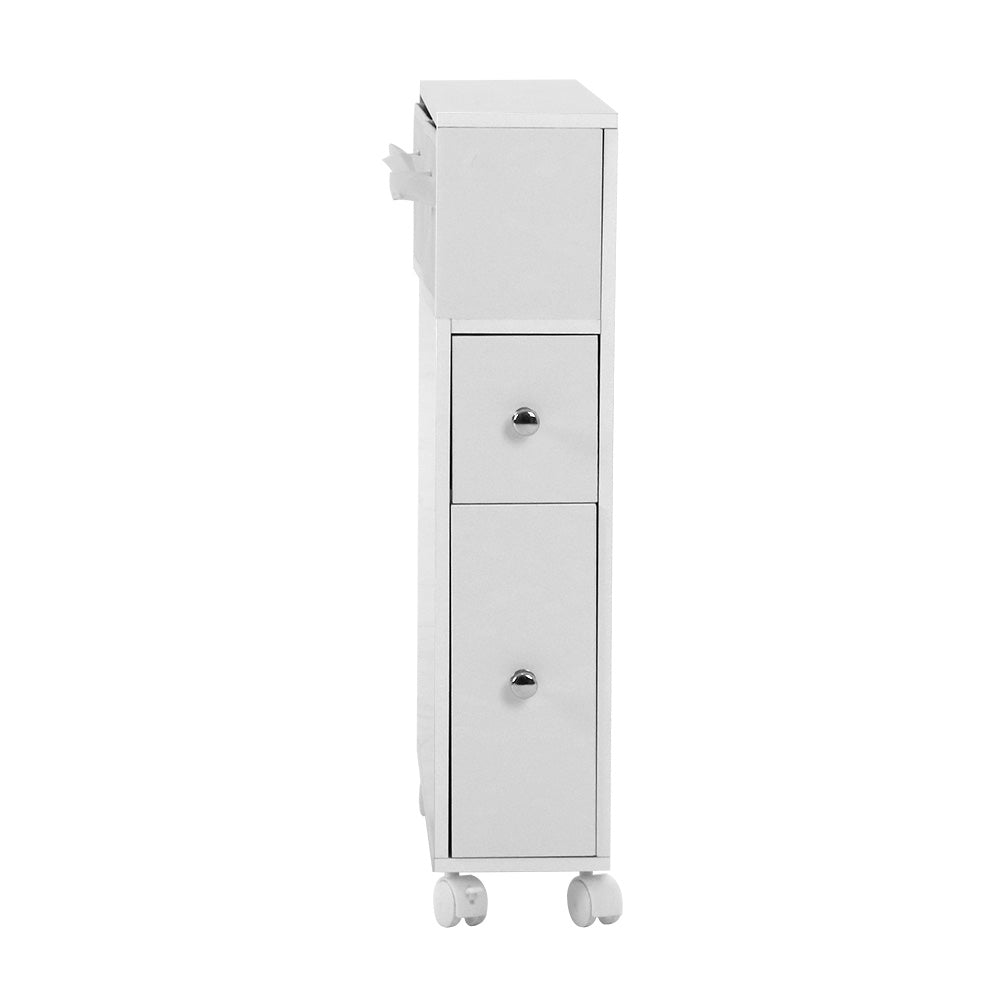 Bathroom Storage Cabinet Caddy with Wheels