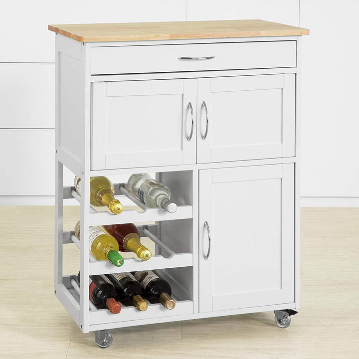 Kitchen Trolley with Wine Racks