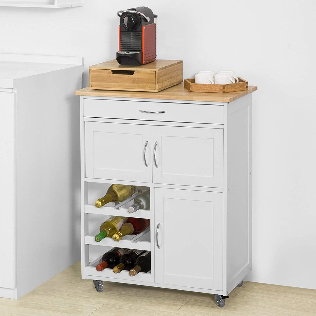 Kitchen Trolley with Wine Racks