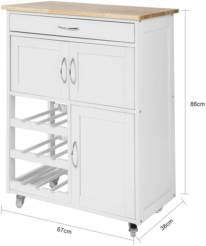 Kitchen Trolley with Wine Racks