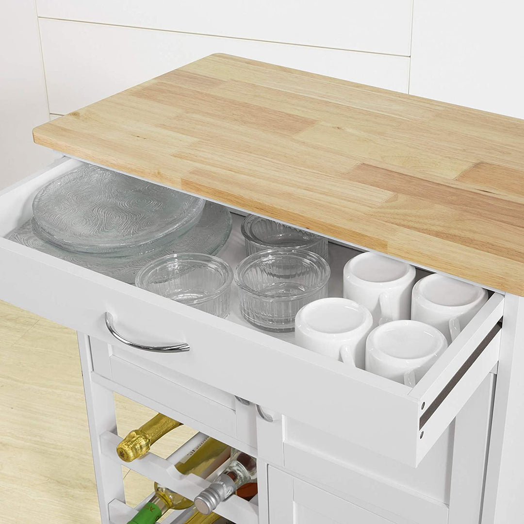Kitchen Trolley with Wine Racks