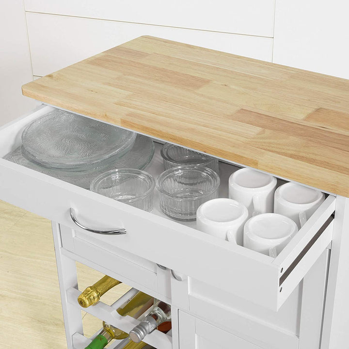 Kitchen Trolley with Wine Racks