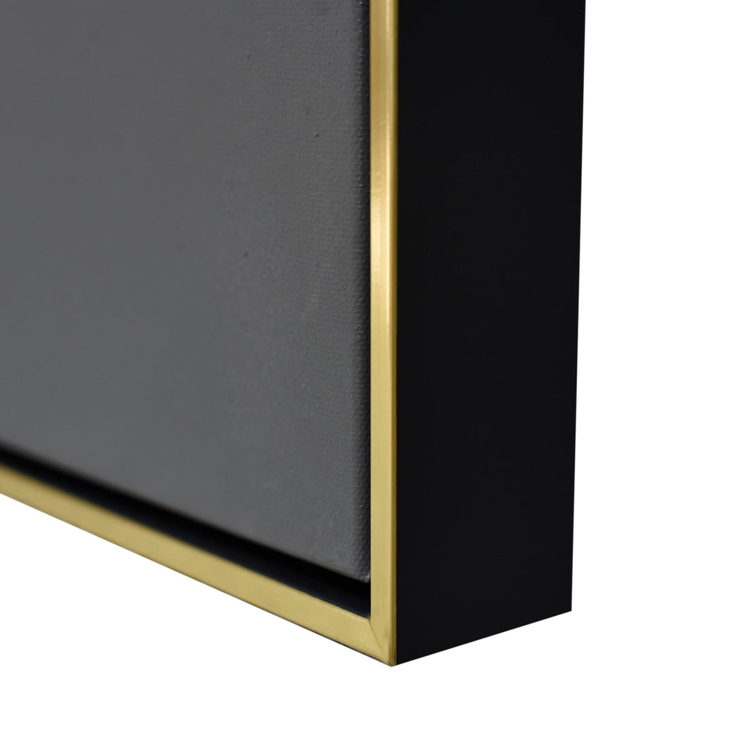 Golden Dichotomy Gold Framed Hand Painted Canvas Wall Art 60X90cm