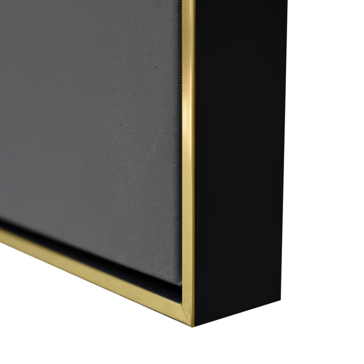 Golden Dichotomy Gold Framed Hand Painted Canvas Wall Art 60X90cm
