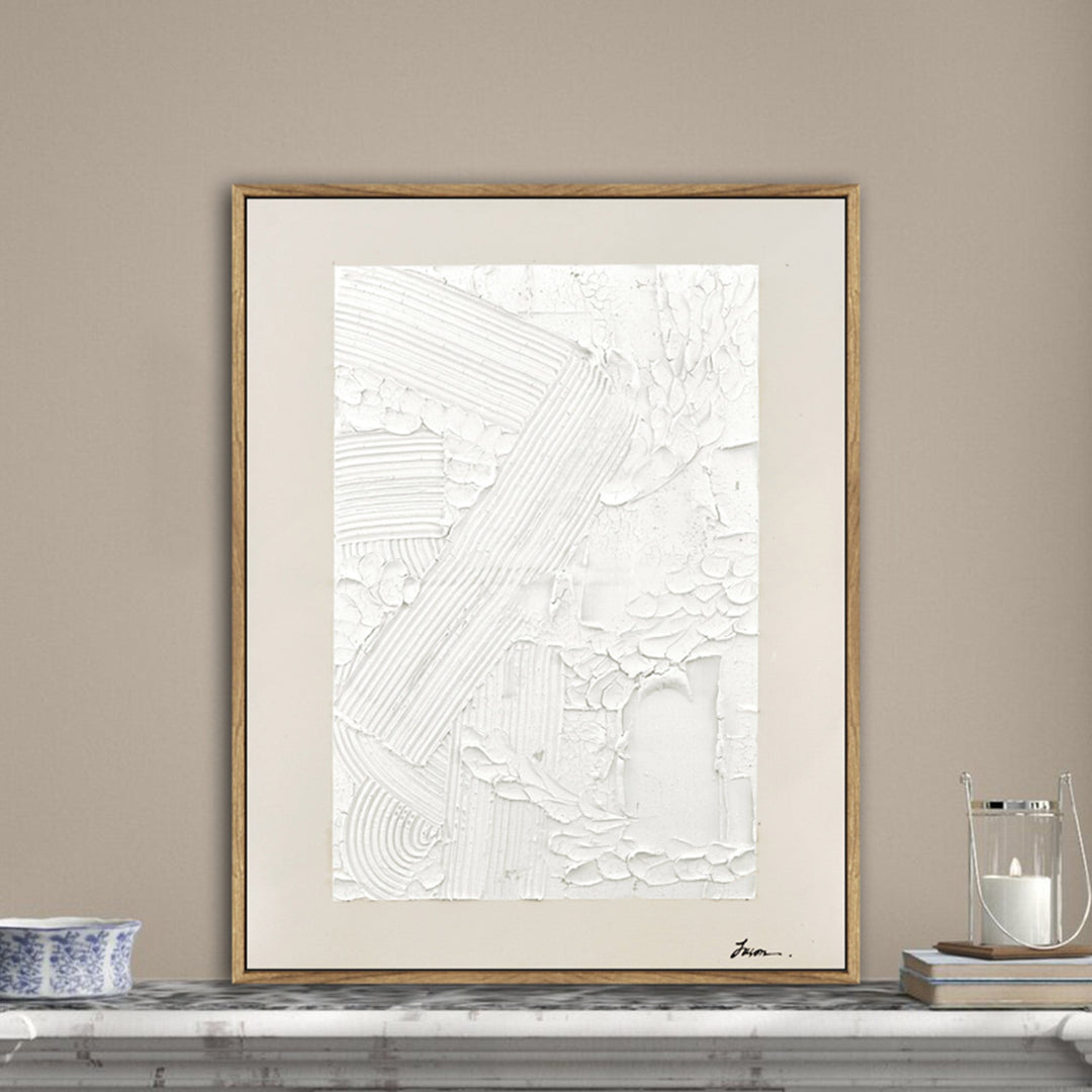 Plaster Panorama Dark Wood Framed Wall Art 70X90cm