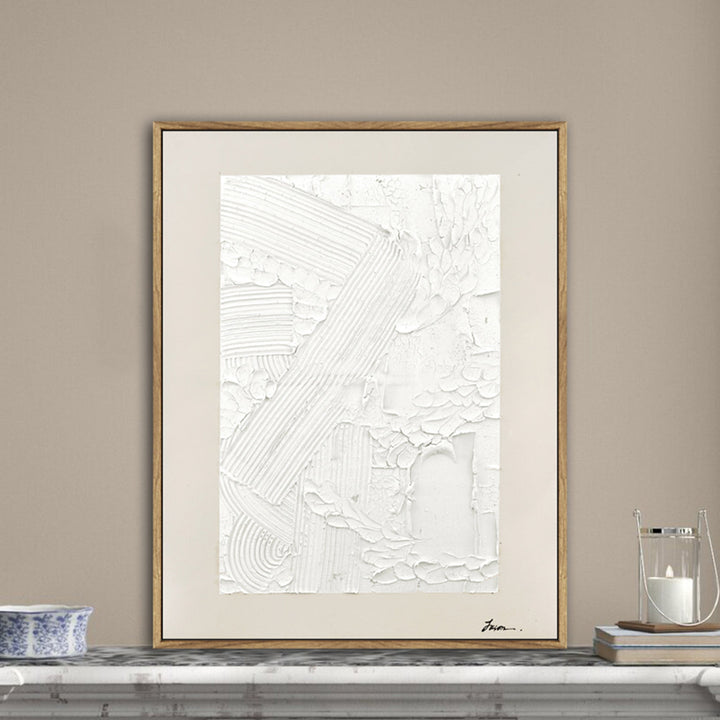 Plaster Panorama Dark Wood Framed Wall Art 70X90cm