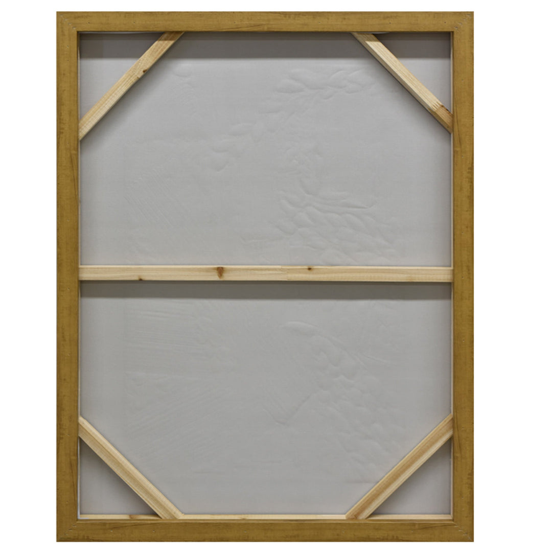 Plaster Panorama Dark Wood Framed Wall Art 70X90cm