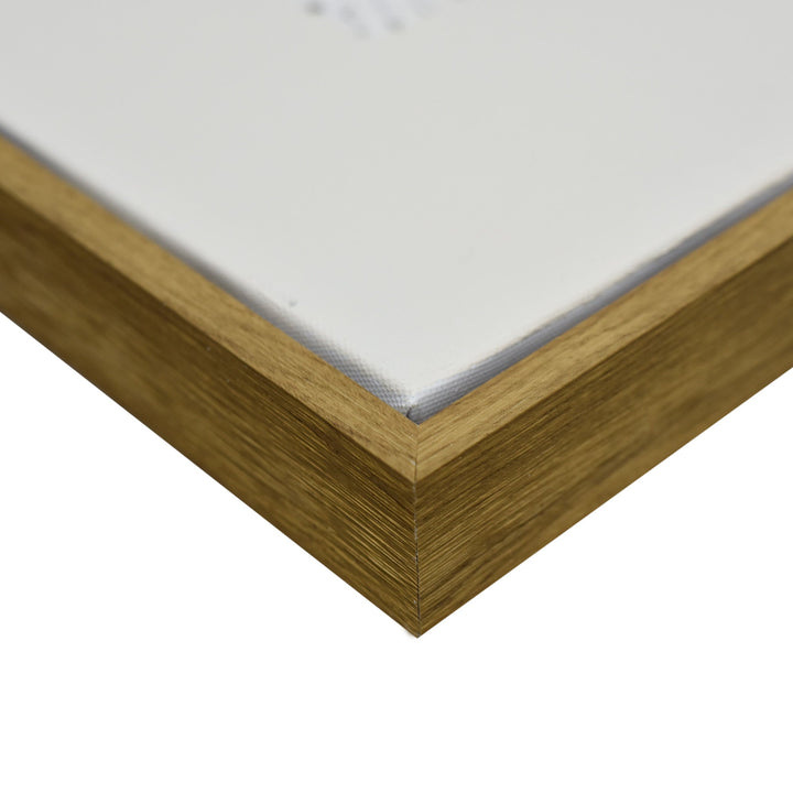 Plaster Panorama Dark Wood Framed Wall Art 70X90cm