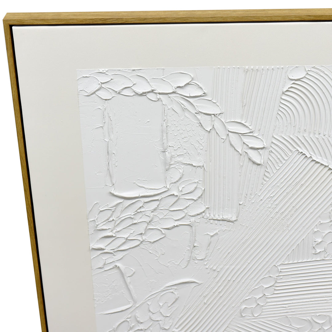 Plaster Panorama Dark Wood Framed Wall Art 70X90cm