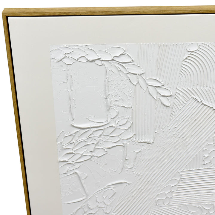 Plaster Panorama Dark Wood Framed Wall Art 70X90cm